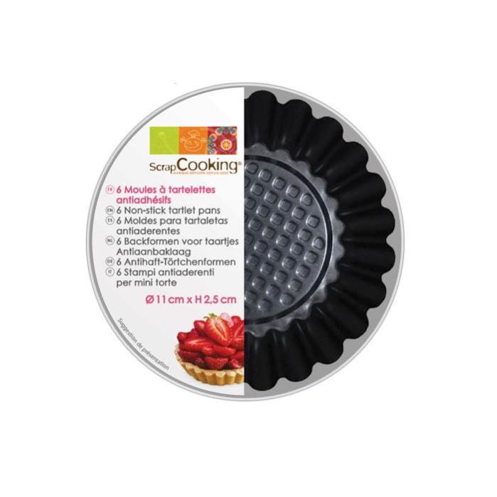 6 stampi per muffin rotondi in acciaio inox per torte e muffin