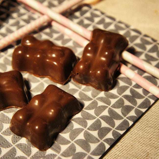 Moule à chocolat en silicone 12 oursons guimauve 4.5 x 2.5 cm -  Scrapcooking