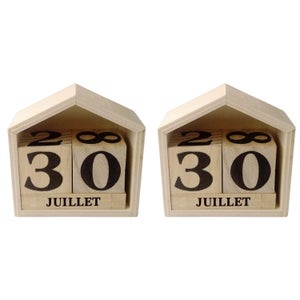 3 Calendriers Des Anniversaires En Bois 40 X 12 Cm à Prix Carrefour