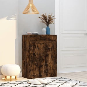 Mueble zapatero de madera de Paulownia blanco 50x28x58 cm
