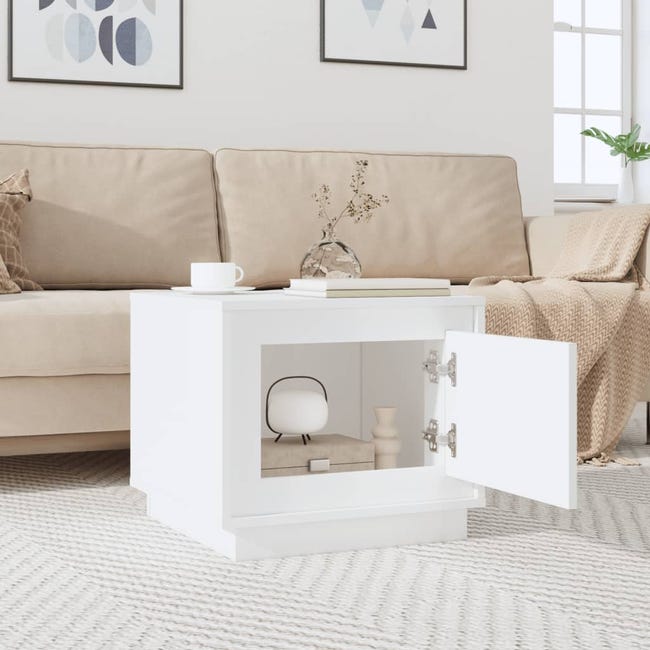 VidaXL Tavolino da salotto bianco 100x50x45 cm in legno multistrato Tavolini  da Caffè 