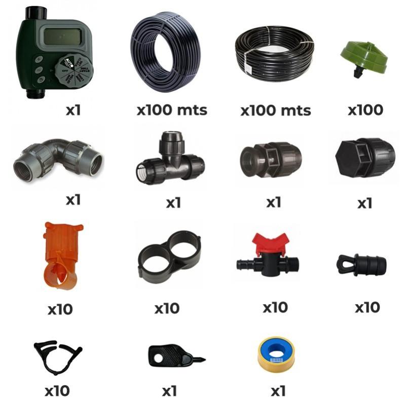 Kit de riego para huerto o arriates de planta