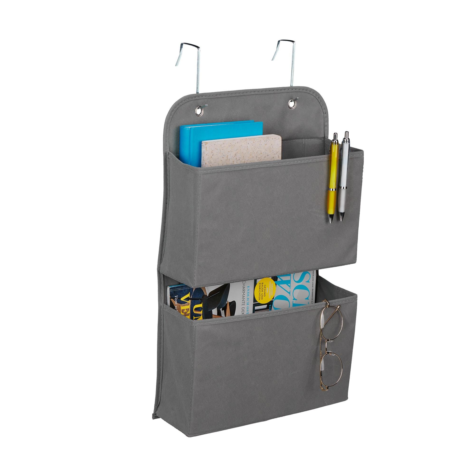 Panier à Linge 3 Compartiments Bambou - Trieur Linge 62x62,5x42,5 Cm - Avec Couvercle - Relaxdays