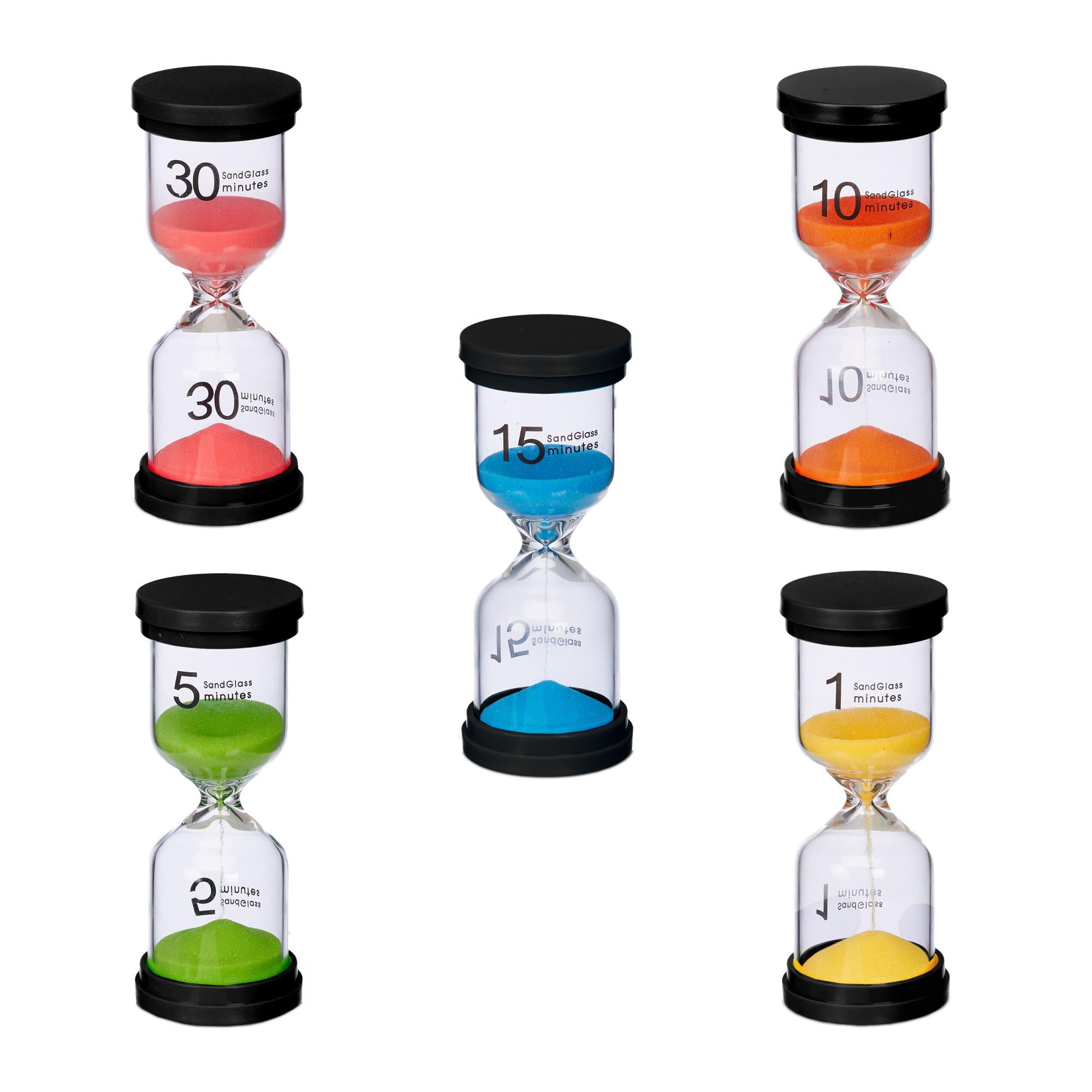 Set 3 Clessidre Sicurezza Bambini | 1, 3 E 5 Minuti | Timer Visivo Per Attività E Gioco - 3