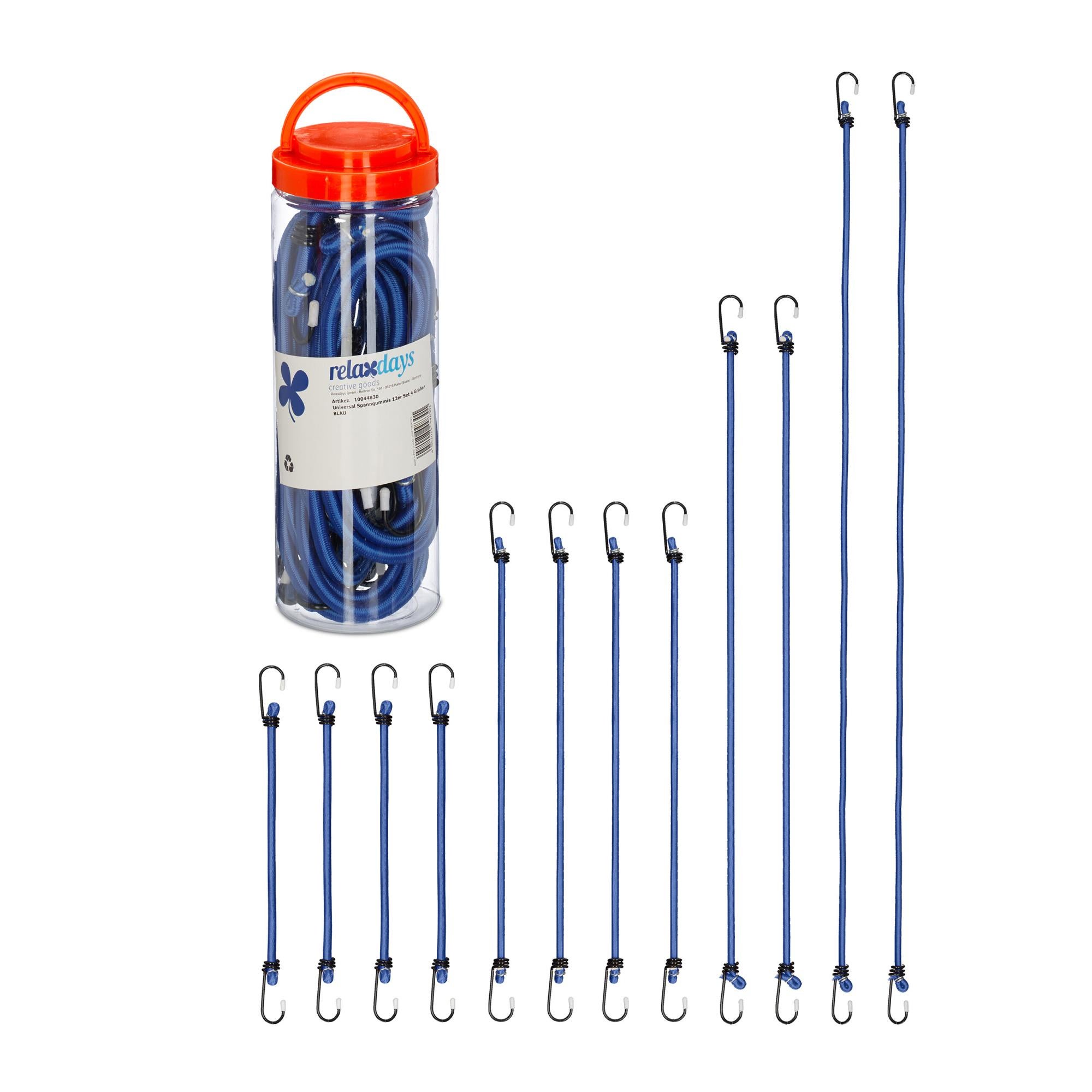 4 corde elastiche con gancio, resistenti piatte, regolabili, con gancio, 203 cm, in gomma, nero, cinghie elastiche con ganci a fibbia, per esterni, campeggio, teloni, portabiciclette, tenda, camion, 4