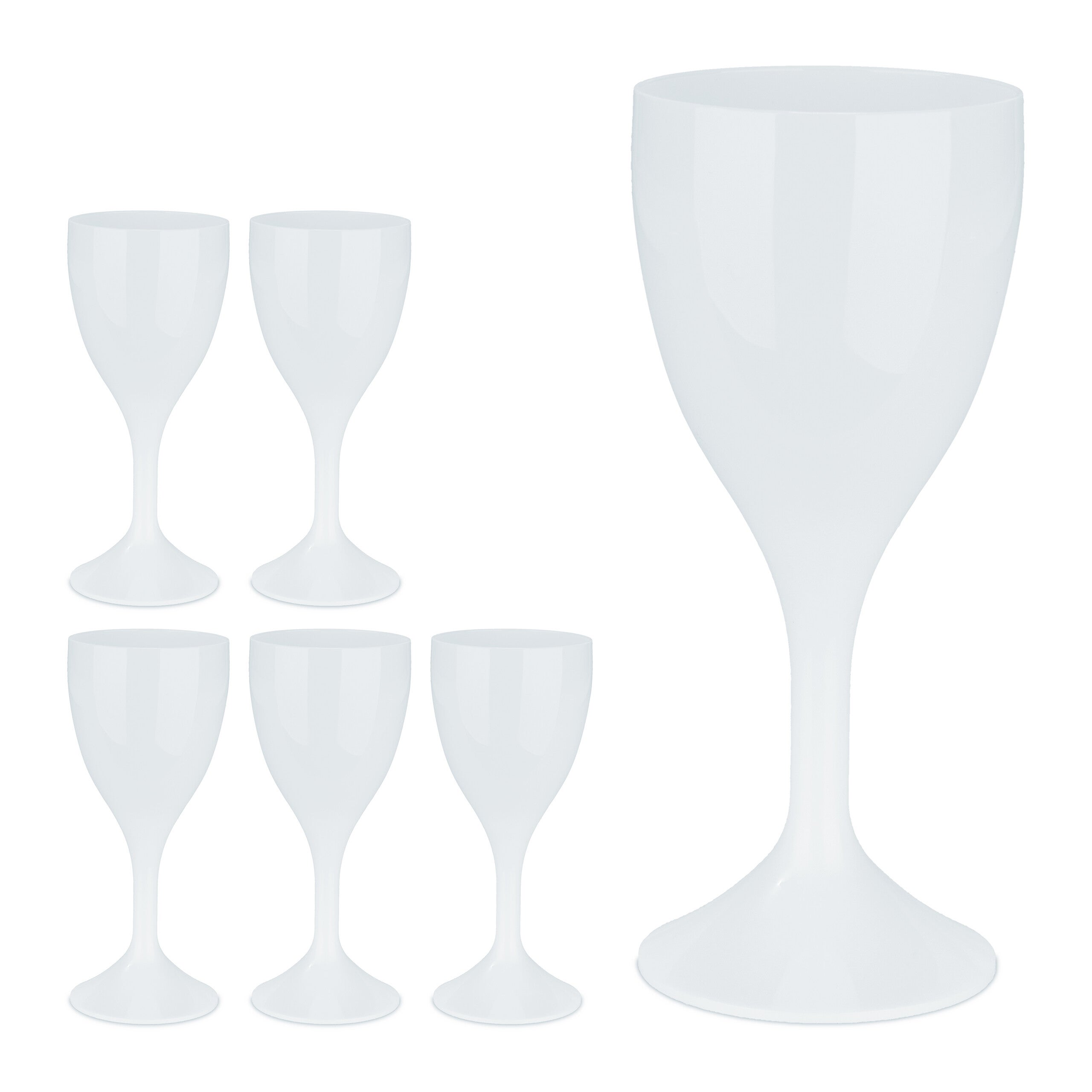 Verre à vin Blanc: le lot de 6 verres en polycarbonate