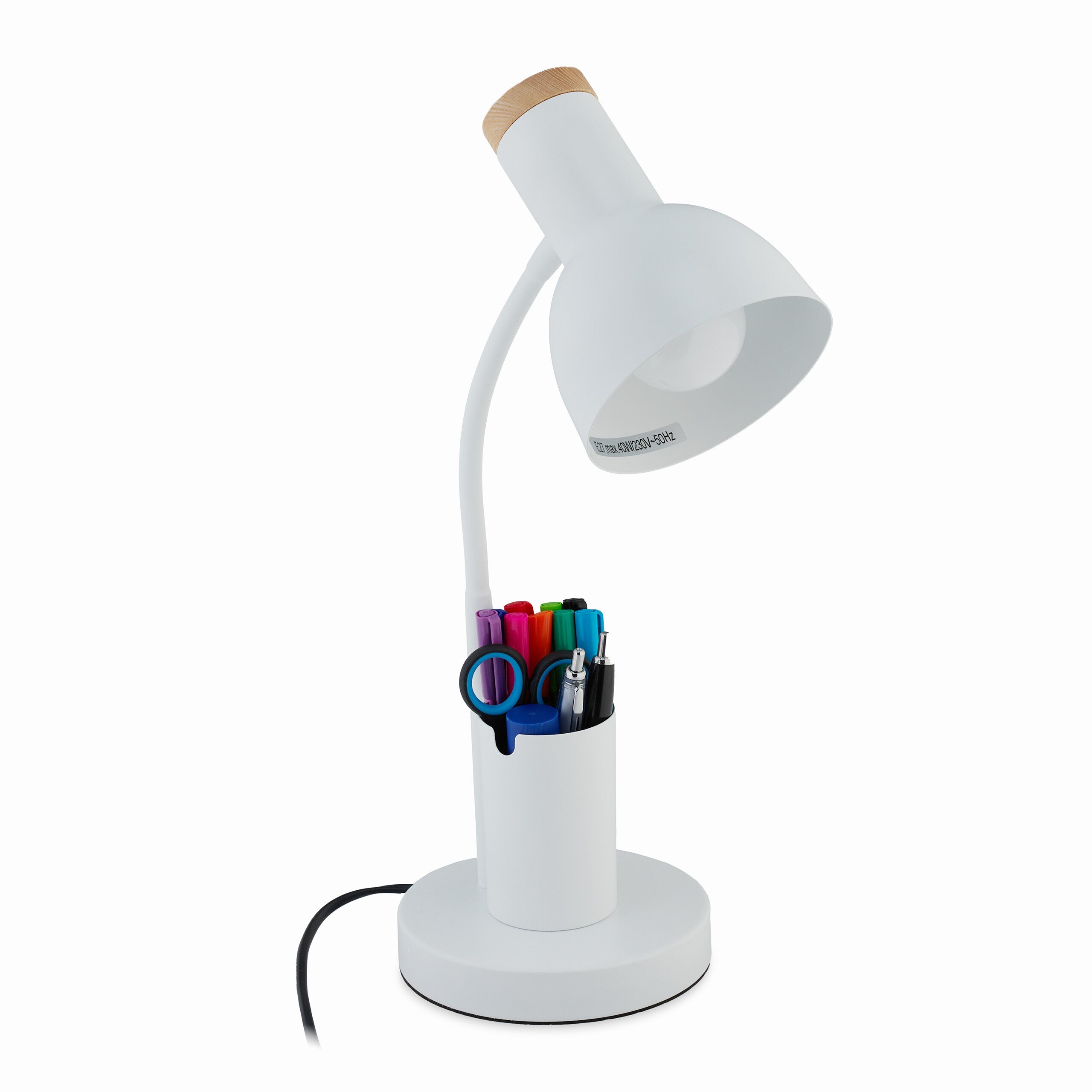 Relaxdays Lampe LED inclinable, luminaire bureau, tactile