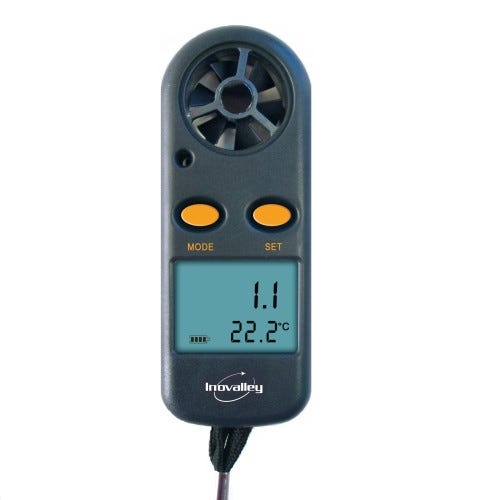 Anémomètre Thermomètre Numérique, Multifonction Anemometre Portable  Anemometre Connecté Anémomètres pour la Planche à Voile, la Voile