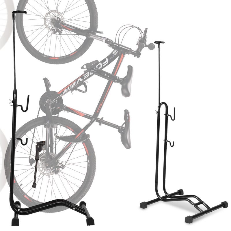 2x Support de sol vertical pour vélos 3 fonctions pour accrocher régler  horizontalement et verticalement Porte-vélo 20 à 29 pouces