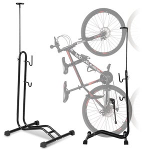 BikeTRAP - Support mural porte vélo et cadenas antivol. Crochet de mur per  deux vélos, compatible avec tous les cadres et poids.