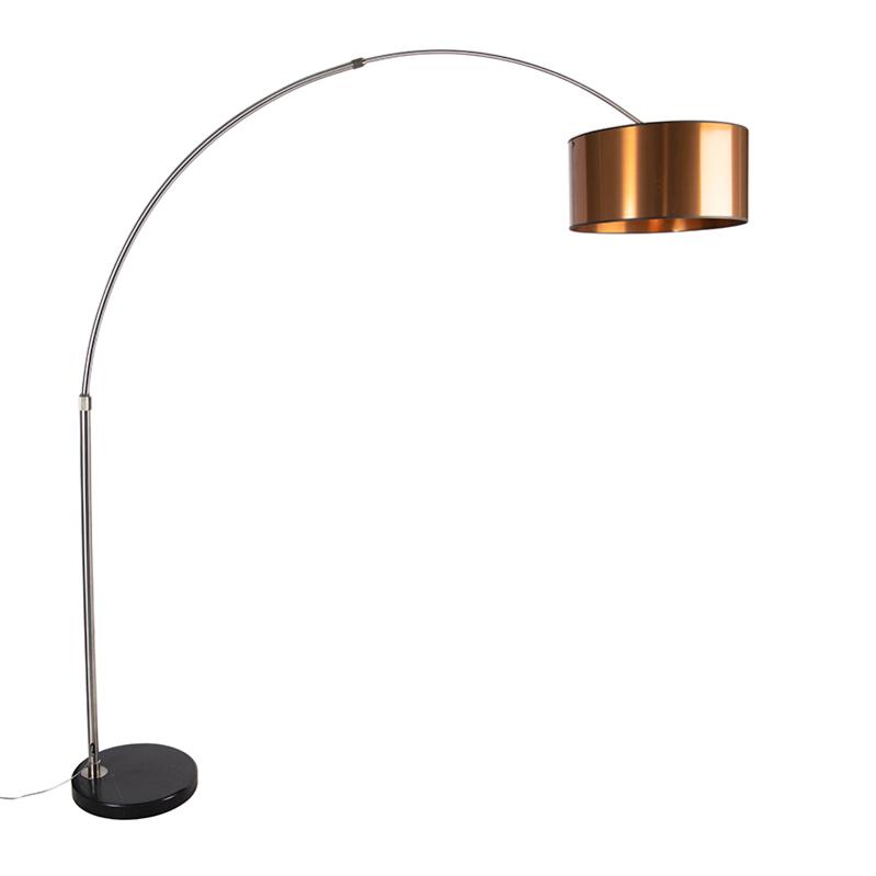 Arc lampe abatjour en acier cuivre 50 cm XXL Leroy Merlin
