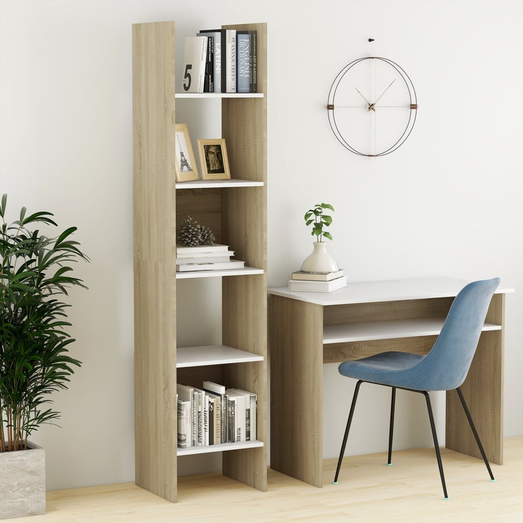 Maison Exclusive Estantería librería madera contrachapada blanco 60x35x180  cm
