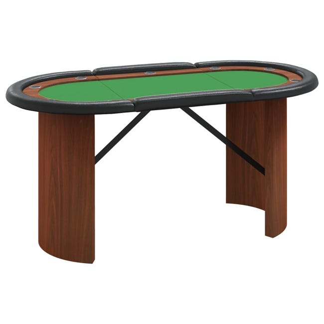 Maison Exclusive - Tavolo da Poker 10 Giocatori Verde 160x80x75 cm
