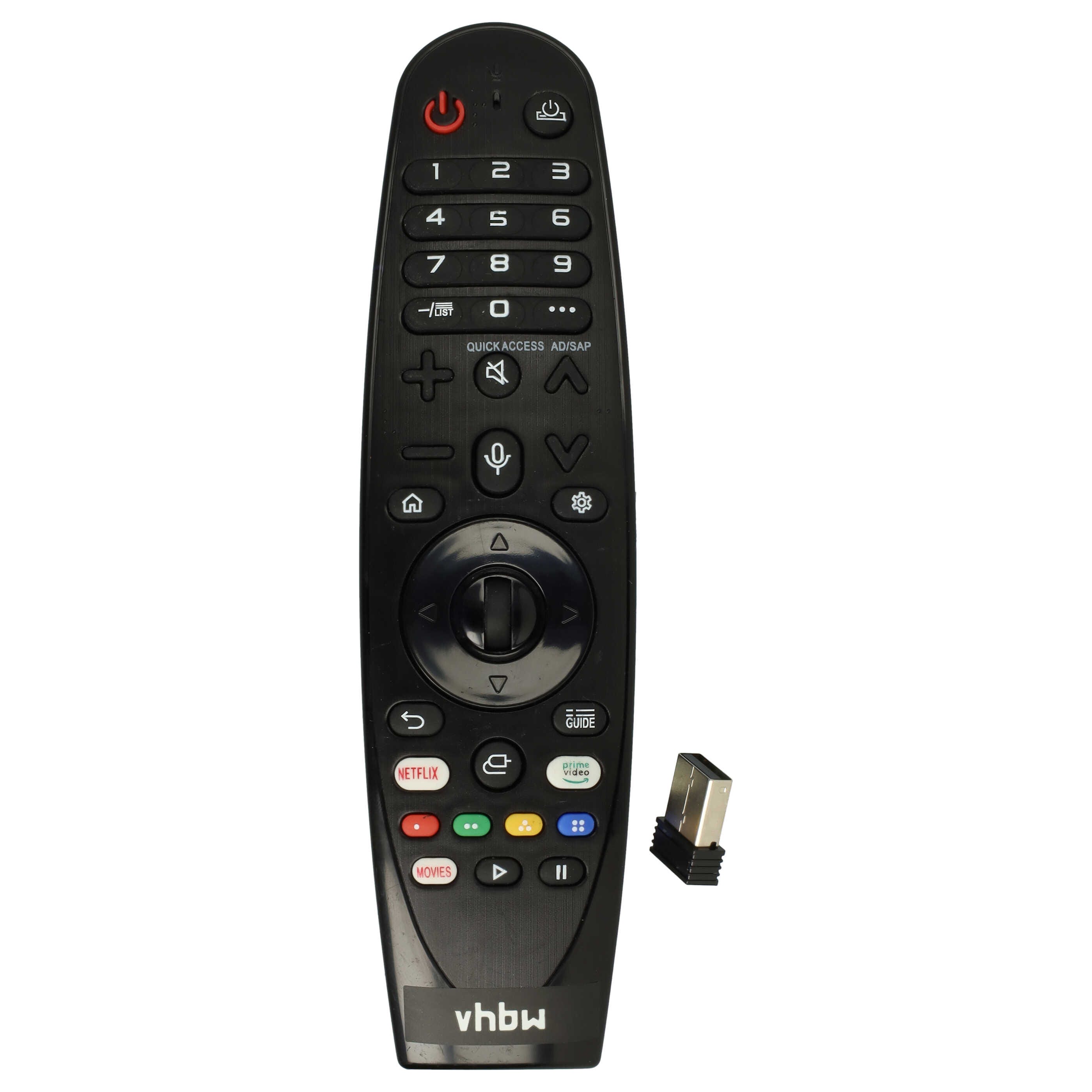 Vhbw telecomando compatibile con LG 43UM6950DUB, 43UM7100PUA, 43UM7300AUE,  43UM7300PUA, 43UM7310PUA TV, televisione - Telecomando di ricambio