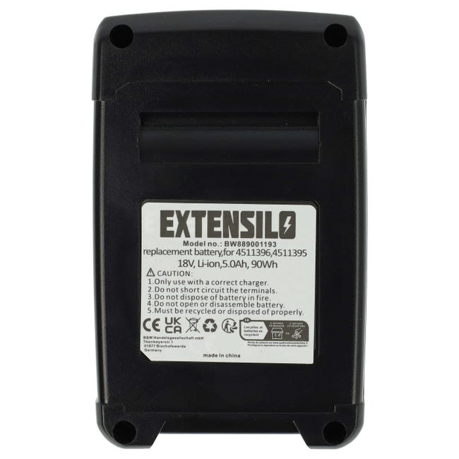 EXTENSILO batteria compatibile con Einhell TE-AP 18/26 utensile elettrico,  aspirapolvere a umido/asciutto (2500 mAh, Li-Ion, 18 V)