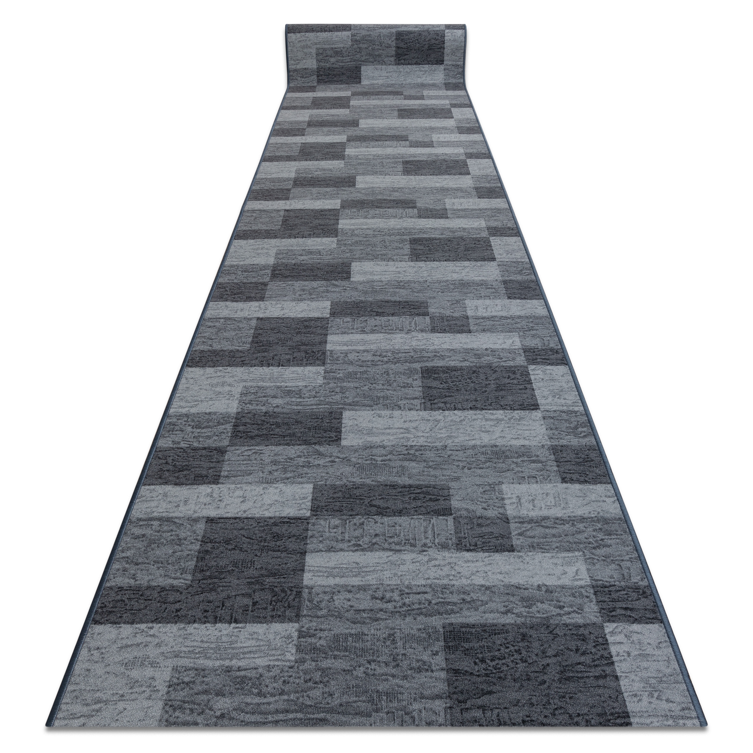 Alfombra de pasillo con refuerzo de goma icona gris 67cm 67x300 cm