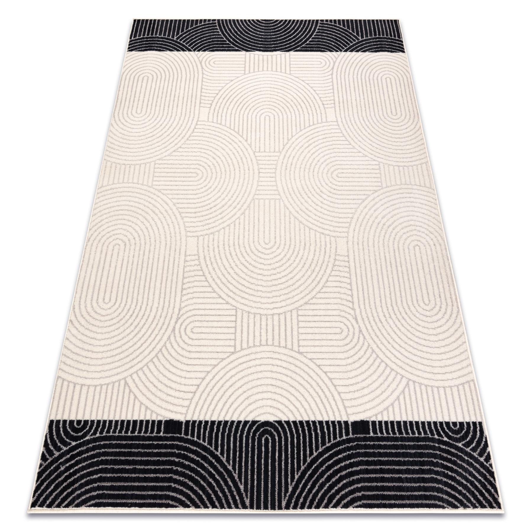 Alfombra wool angel 7901 / 52044 geometric beige / negro 120x170 cm