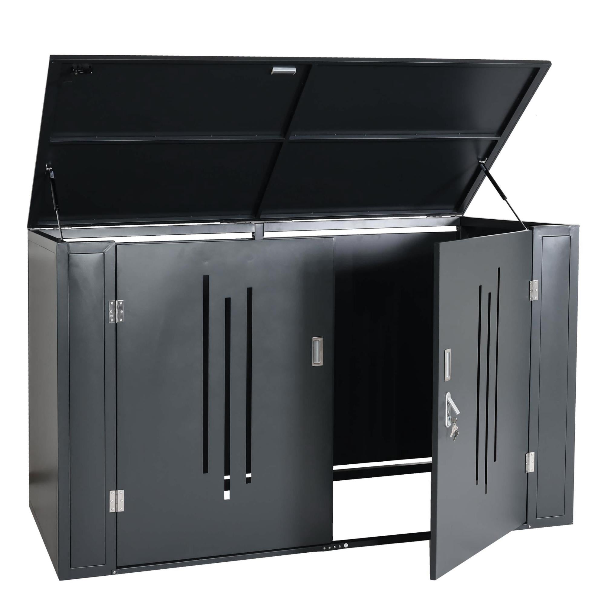 Mendler - Garage Armadio Per 2 Biciclette Con Serratura Hwc-h63b Legno