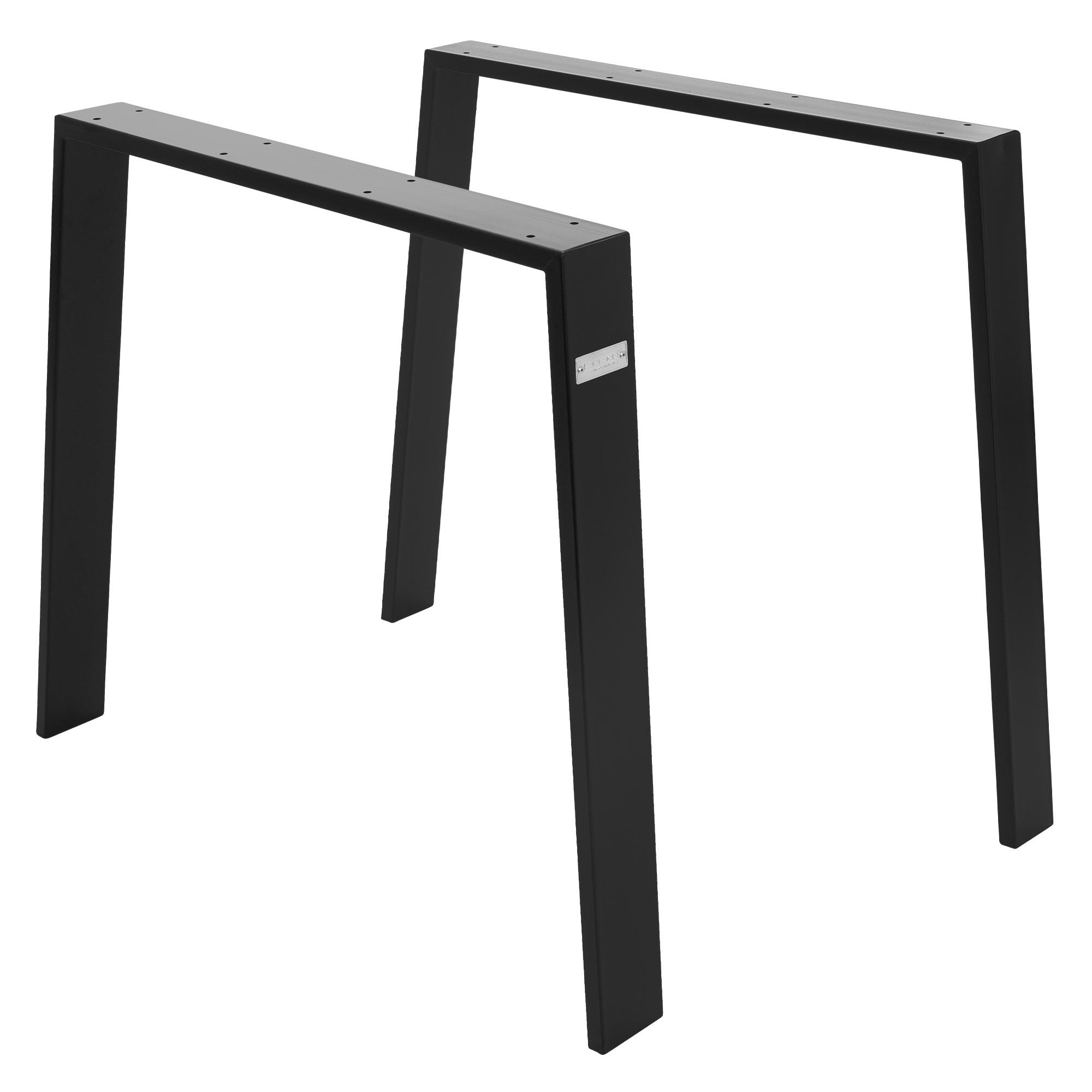 Set di 2 Gambe per tavolo Loft 90x72 cm telaio in acciaio nero stile