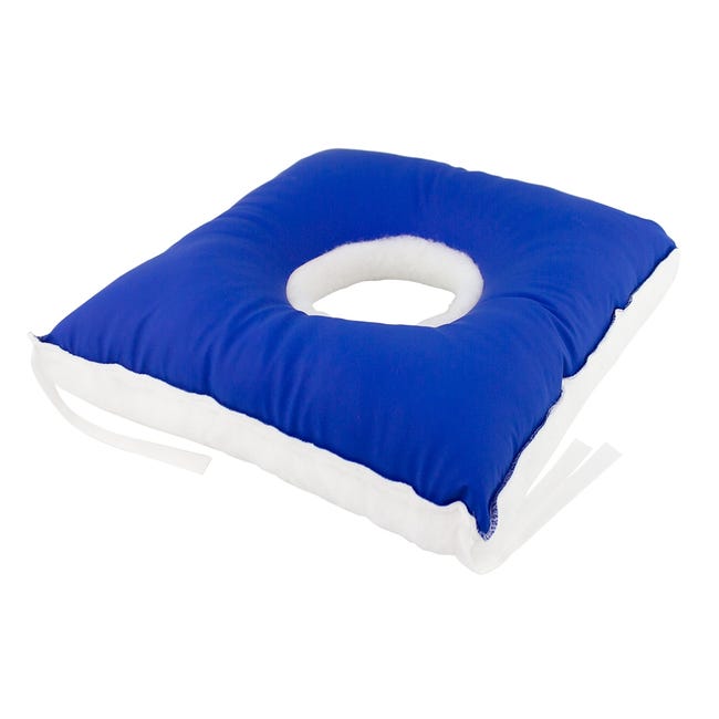 Mobiclinic Cuscino antidecubito Quadrato Con foro Per sedia o divano 40 x  38 cm
