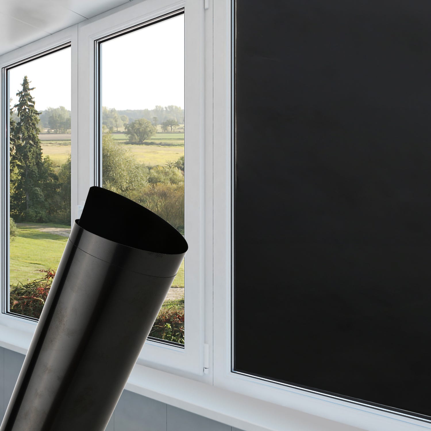 Pellicola per vetri autoadesiva Pellicola per privacy statica Pellicola in  vetro nero anti-UV 60x200cm