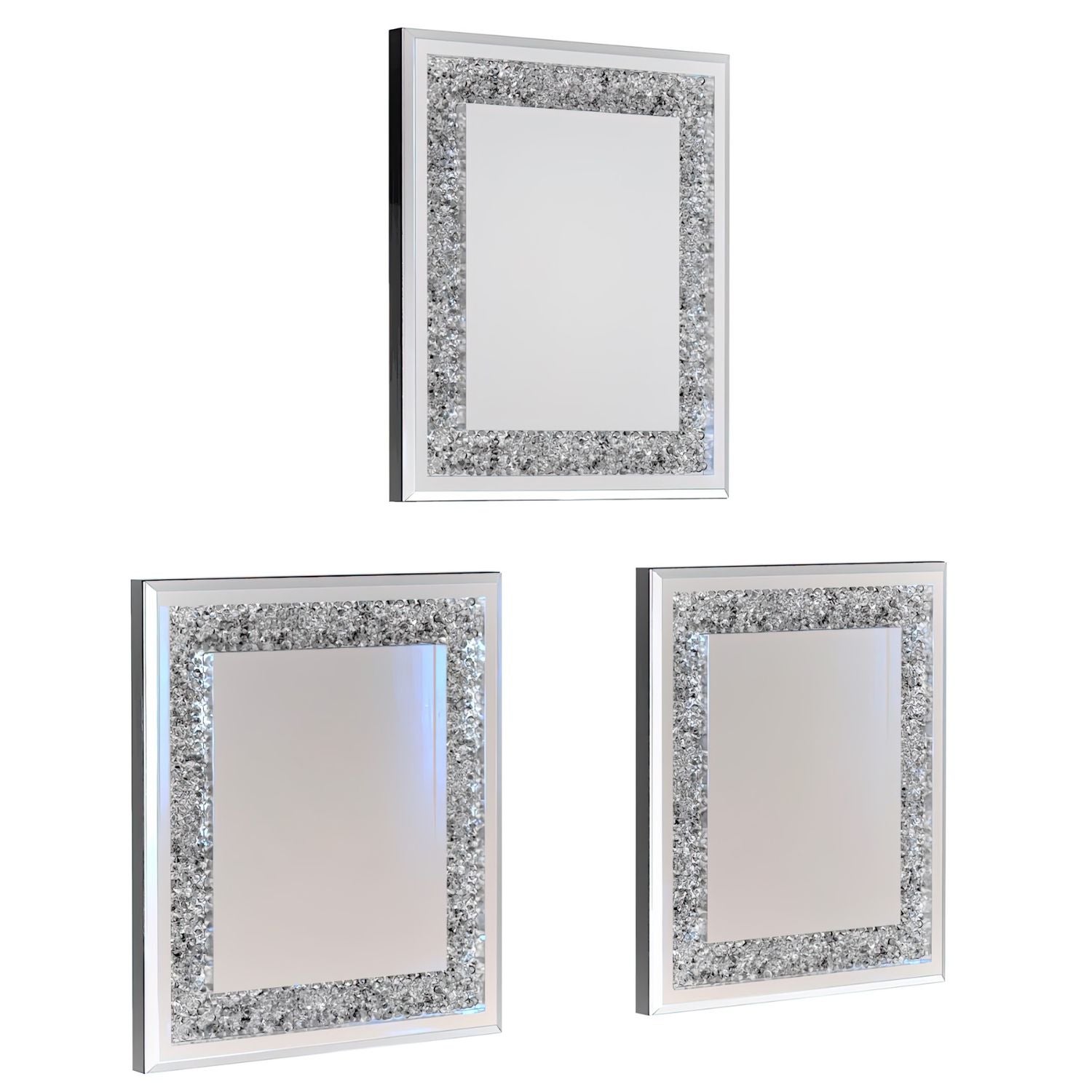 DekoArte - Set di 3 specchio da parete EROS 30x26 cm - Decorazione murale  originale ed elegante.