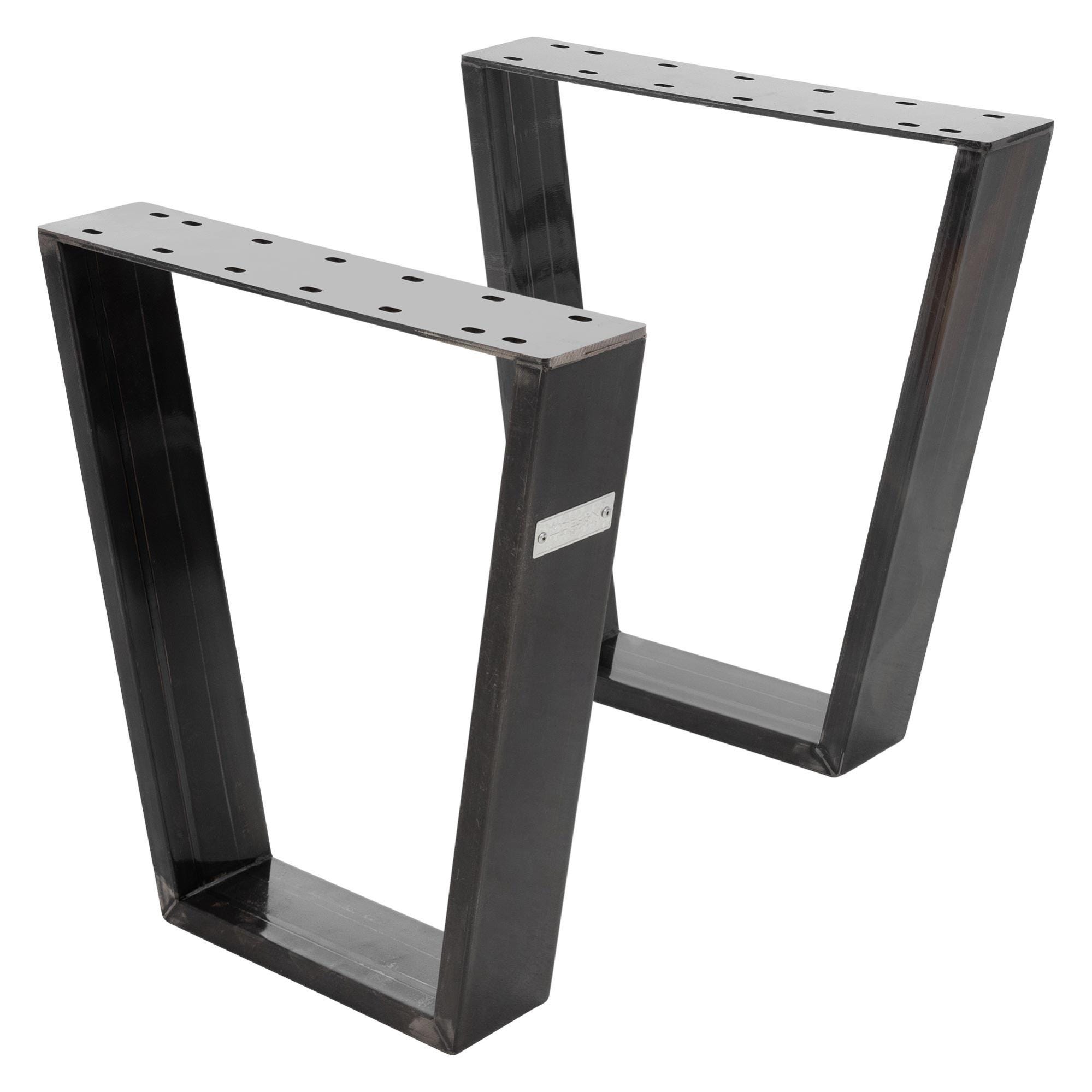 Set di 2 gambe per tavolo acciaio industriale 40x43 cm struttura