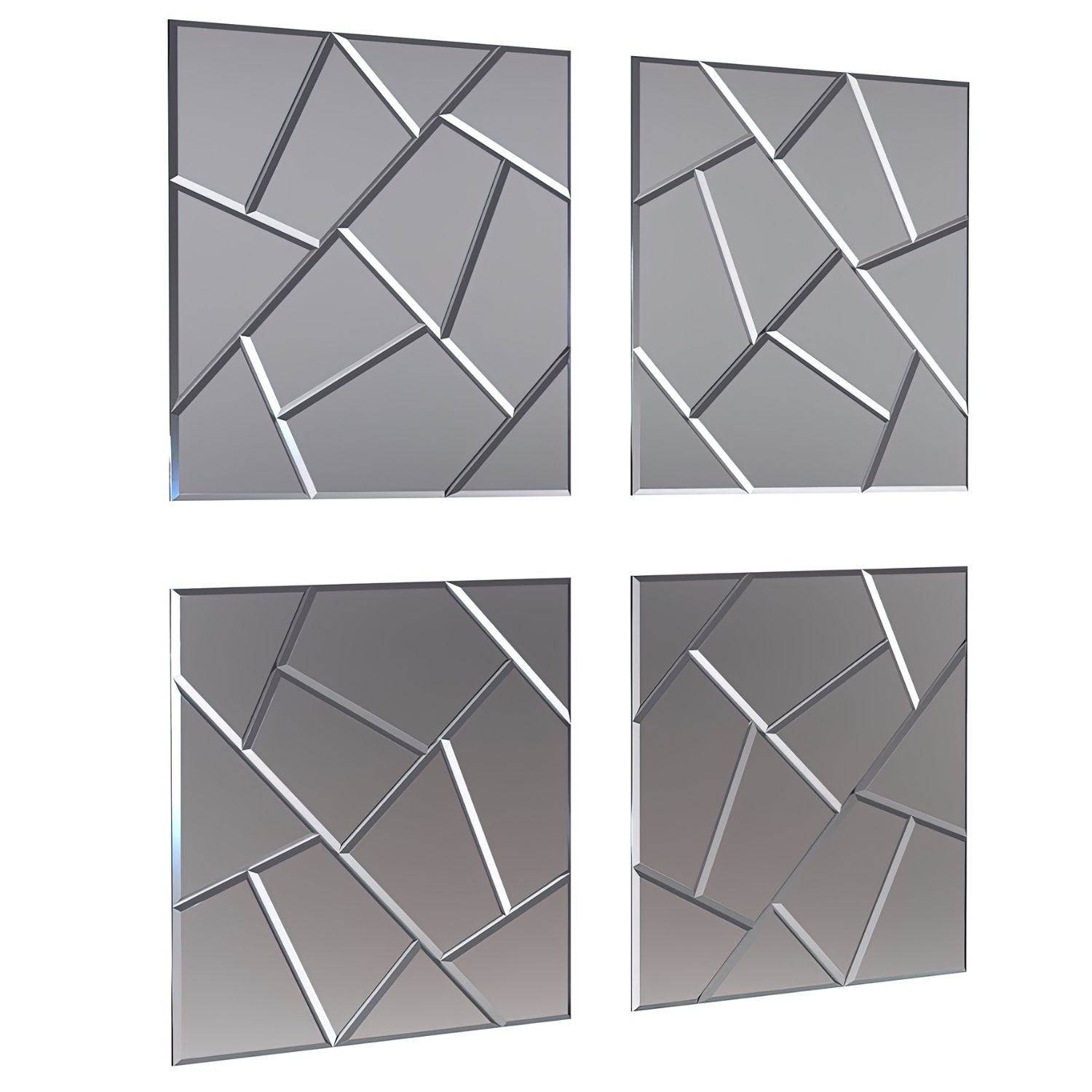 DekoArte - Espejos Decorativos de Pared 30x30cm 4 piezas AZULEJO EROS - Espejo  Adhesivo de Cristal Moderno y Elegante.