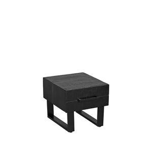 Bout de canapé noir design avec rangement - Barbier Référence : CD_Bdc26C-03