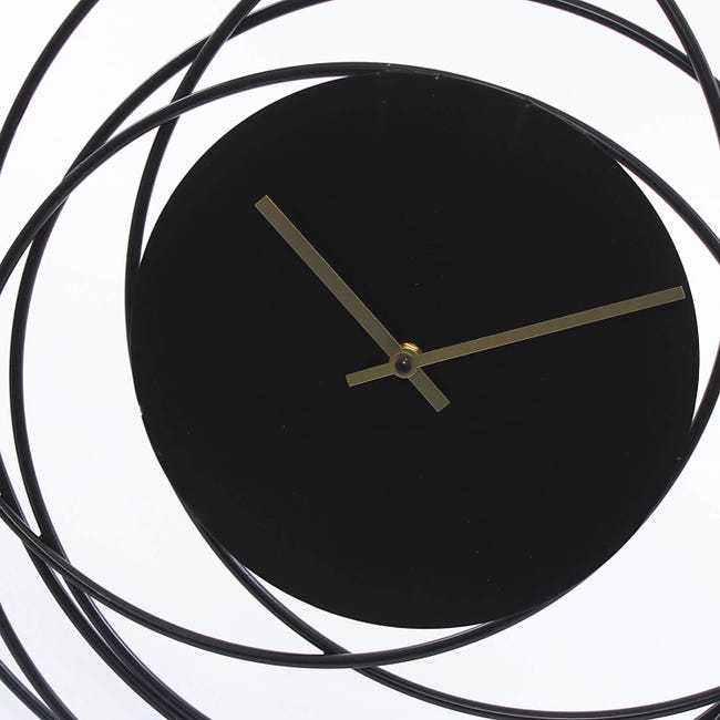 Orologio da parete in metallo nero Ø cm 60x4,5 STICK