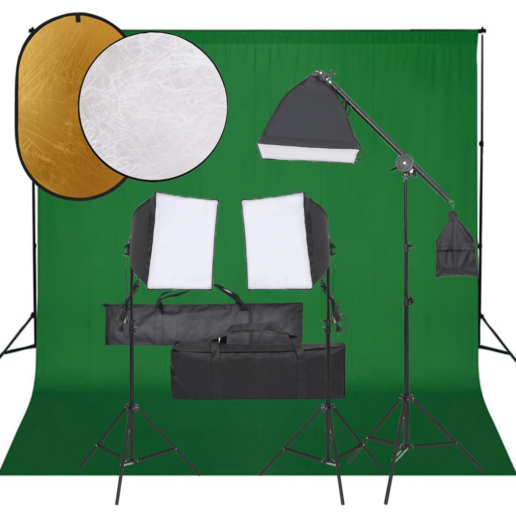 Photo Studio Support Fond Kit d'éclairage 4 Backdrops parapluie en continu  Lampe