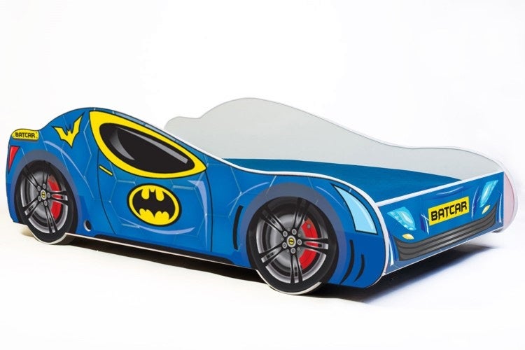 Lettino per bambini BATCAR160x80 con materasso e rete inclusi