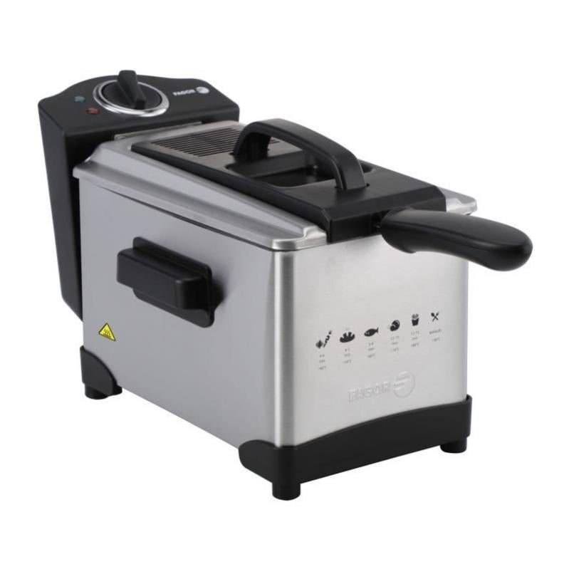 Friteuse électrique - PWSHYMI - Double Cylindre - Acier Inoxydable - Température Réglable 60-200