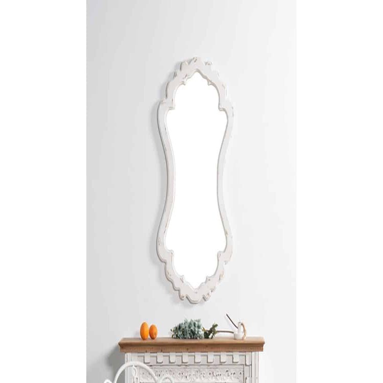 Flamingueo Grand Miroir Doré Miroir Sur Pied Decoration Chambre Miroir  Mural Design 163x53x3 cm