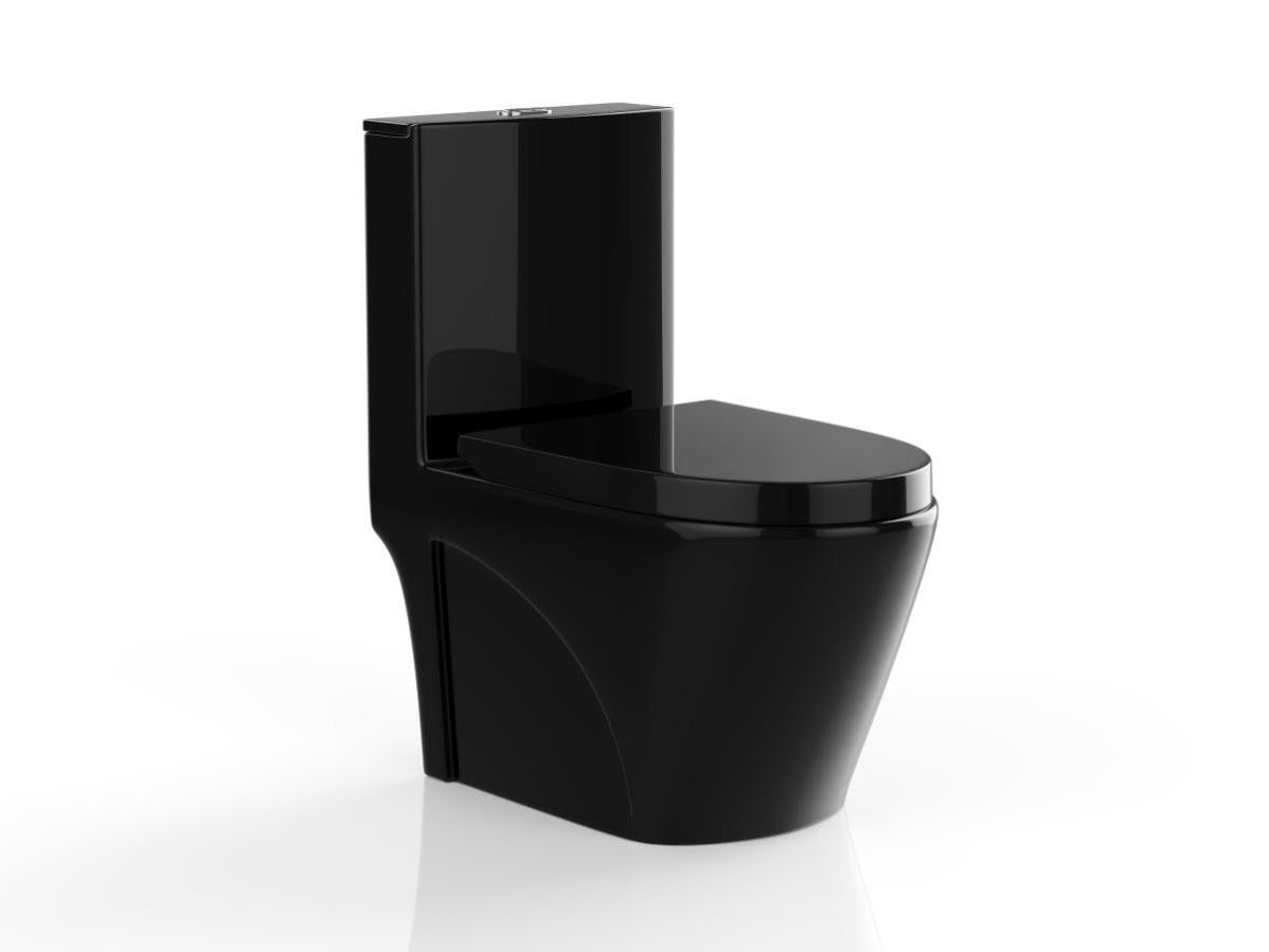 WC à Poser NAGILAM - Céramique Blanc Brillant - Évacuation Verticale - Abattant Silencieux Inclus
