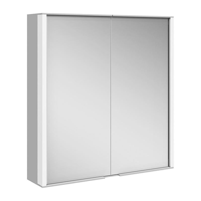 Armadio A Specchio LIFEZEAL Per Bagno – Doppia Porta, 2 Ripiani Regolabili, 56x14x45 Cm, Bianco, Sospeso A Parete