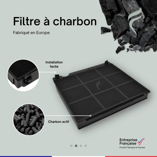 Filtre à Charbon Hotte Brandt - AFC-15, 72X3405 - Dimensions : 225 x 210 x  30 mm