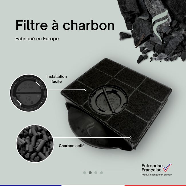 Filtre charbon type 303, chf303, fat303 pour Hotte Whirlpool