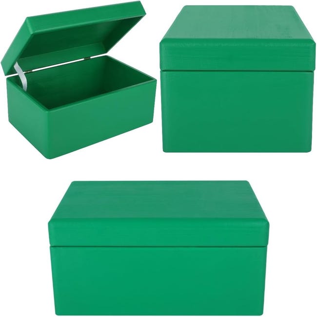 Set da 3 scatole portaoggetti con coperchio Verde 30 x 40 x 25 cm (L x P x  A) Commercio all'ingrosso in linea