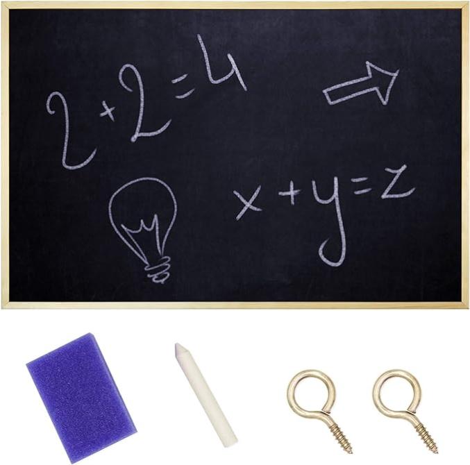 Lavagna Magnetica Nera 50x70 Cm - Adesiva, Con Gessetti E Panno, Per Parete - Foto 11