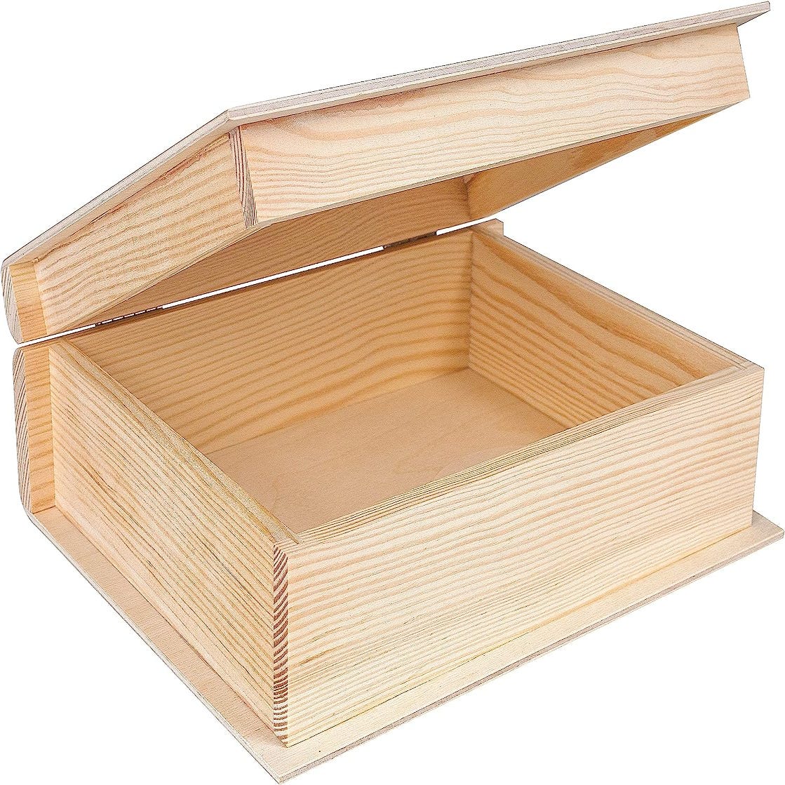 Boîtes de rangement 12 cases identiques en bois découpé pour loisirs  créatifs et scrapbooking