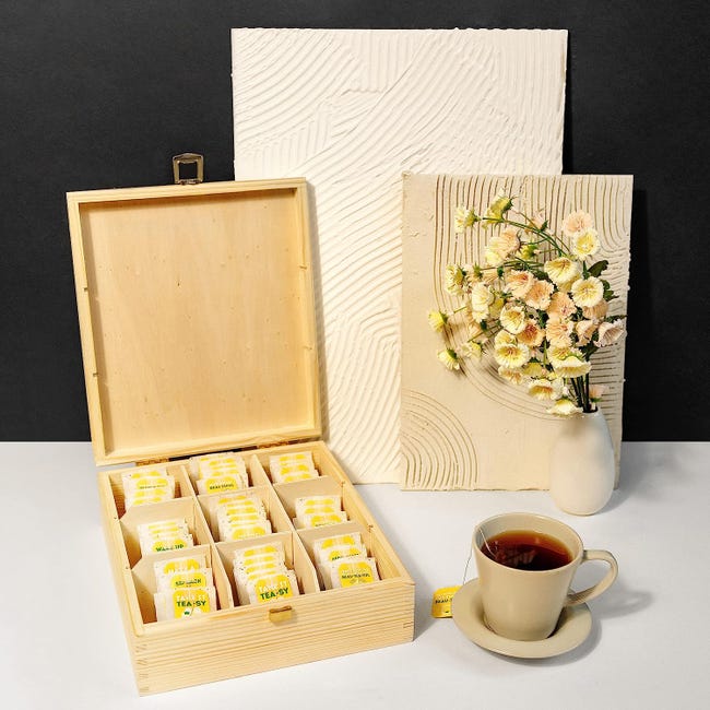Boîte rangement café ou thé en bois originale et design à
