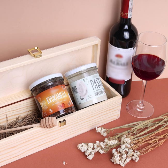 Creative Deco Boîte Caisse à Vin en Bois, Cadeau vin Mariage, Boite  Rangement, 1 Bouteille, 36 x 11 x 9,8 cm, Coffret Vin, Boite Cadeau