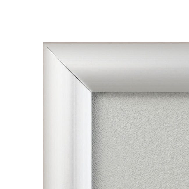 Danieli Store, Marco de aluminio de 25 mm abatible de pared para carteles  tamaño A1, Esquinas de inglete