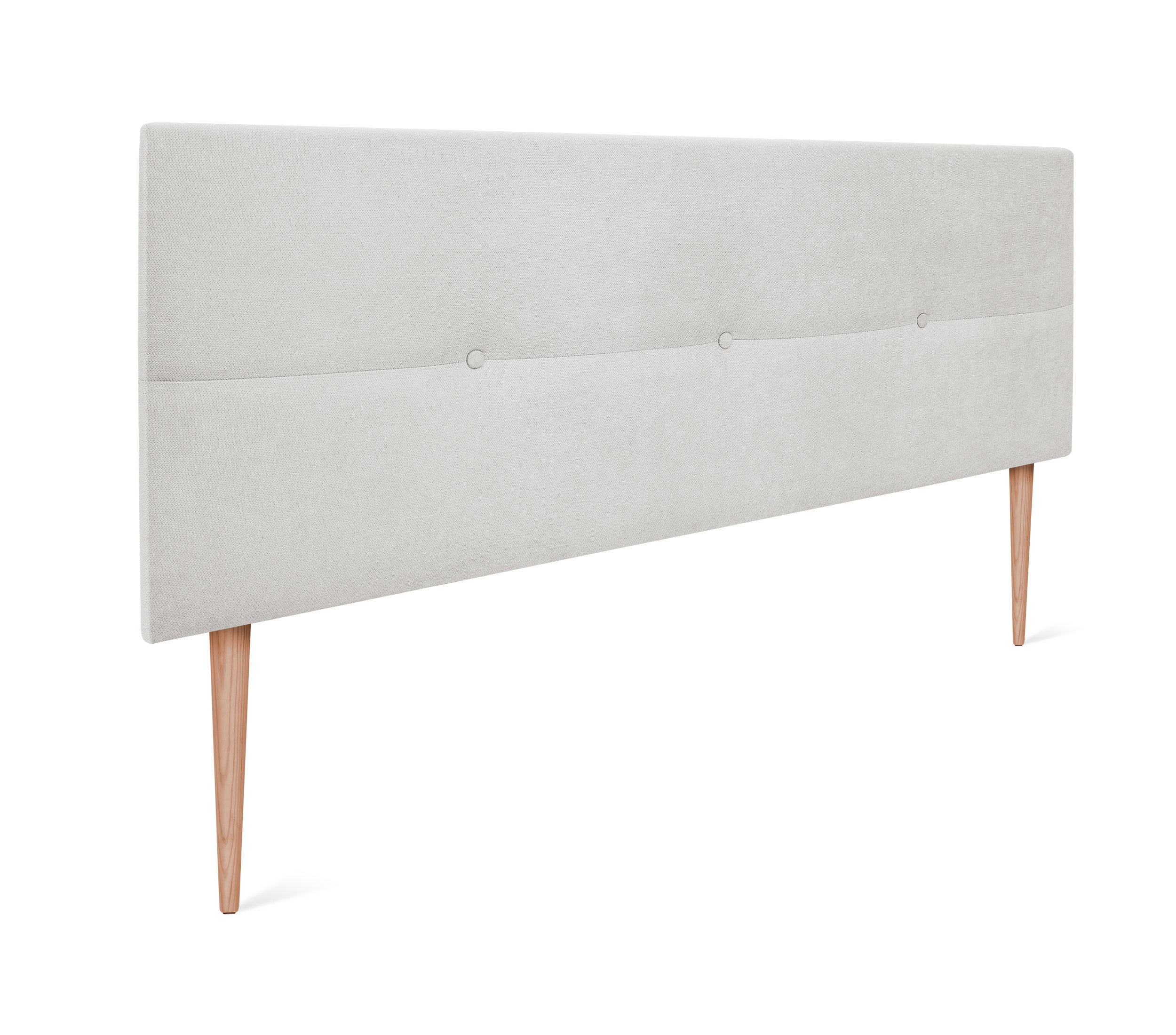 Dhome cabecero de tela aqualine con botones 145x105cm con patas camas 135/140 - gris perla