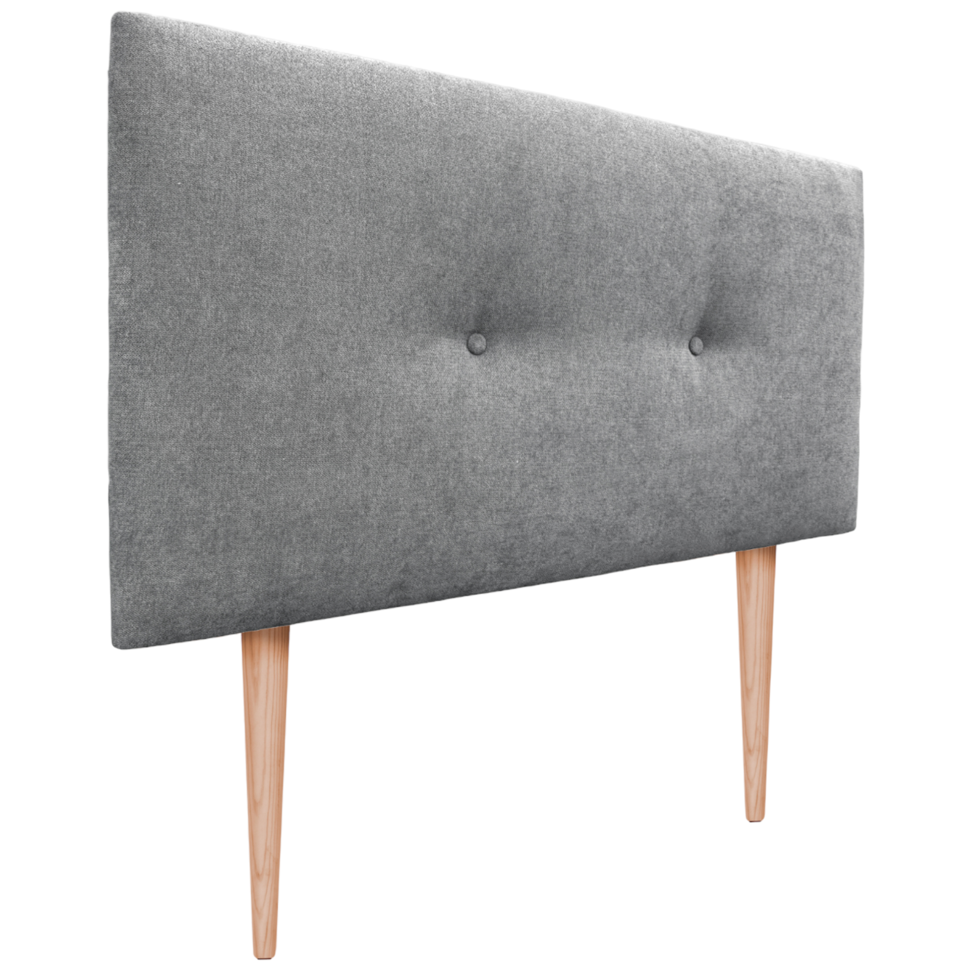 Dhome cabecero de tela aqualine liso con botones 110x105cm con patas camas 105 - gris