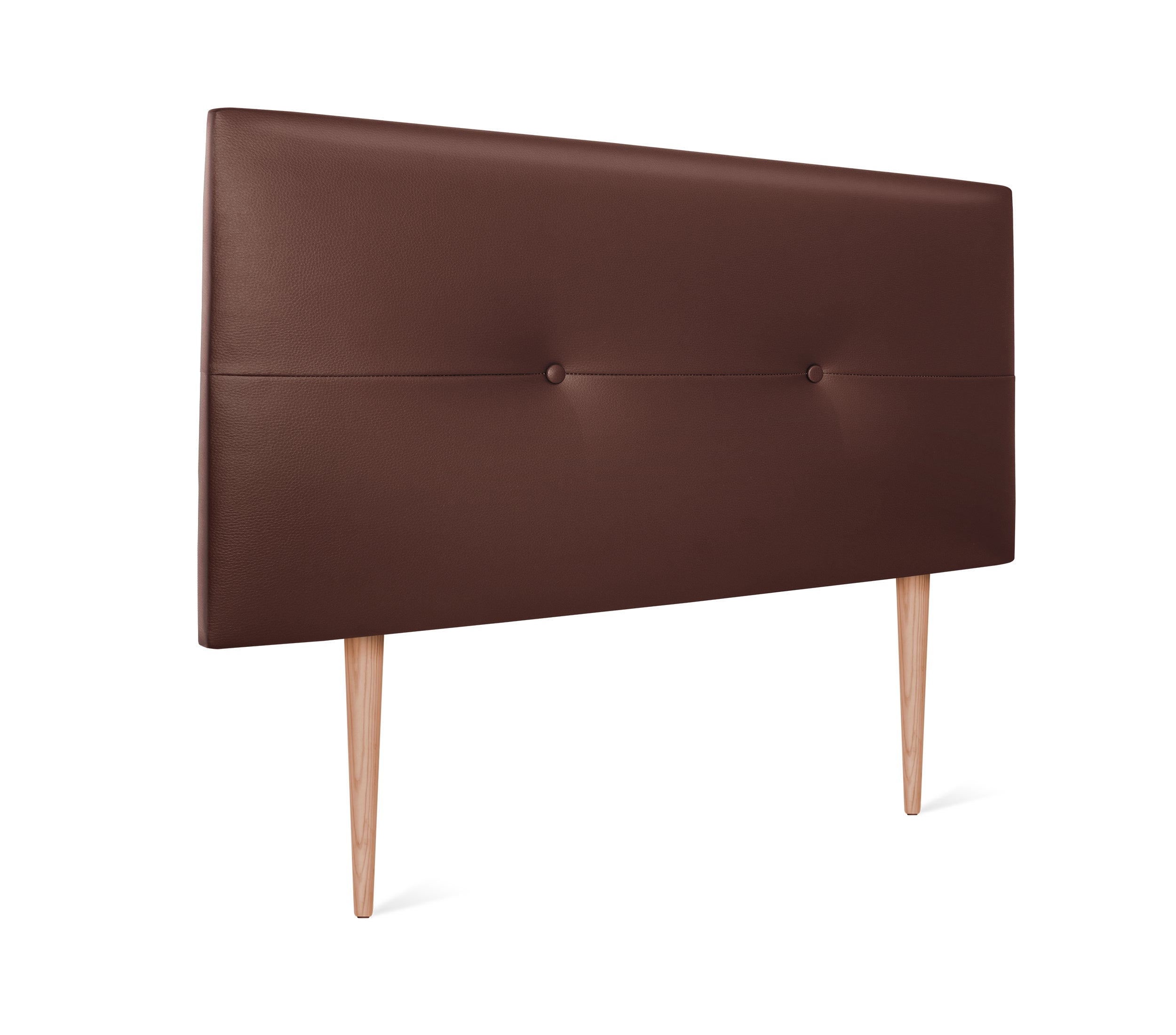 Dhome cabecero de polipiel con botones 95x105cm con patas camas 90 - chocolate
