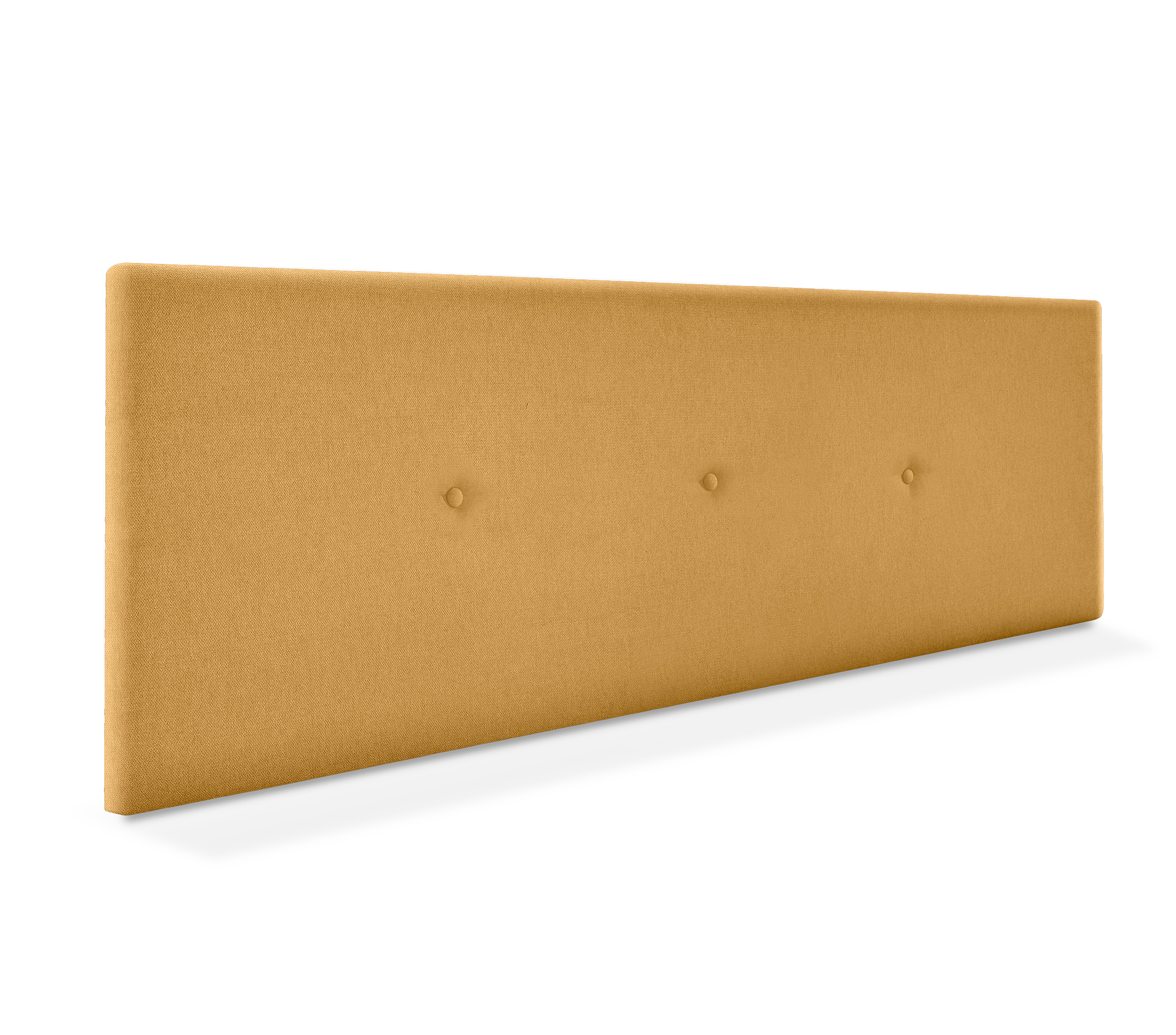 Dhome cabecero de tela aqualine liso con botones 145x50cm camas 135/140 - mostaza