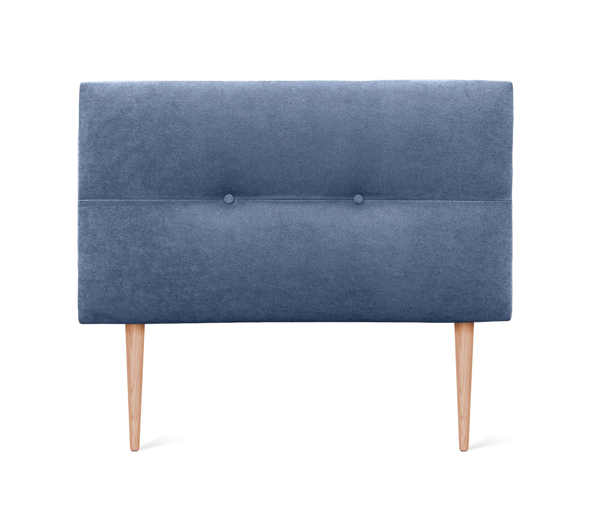 Dhome cabecero de tela aqualine con botones 110x105cm con patas camas 105 - azul