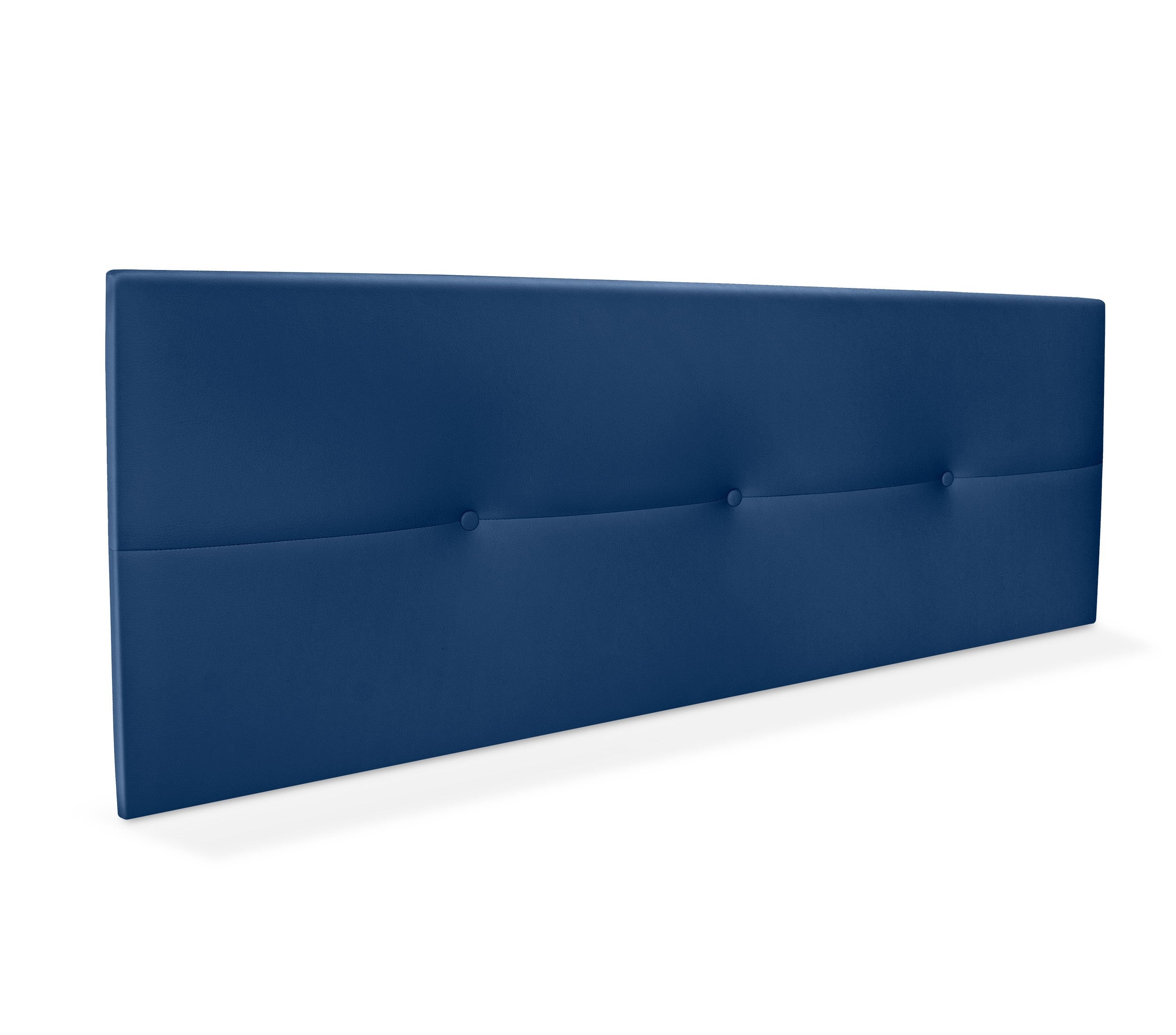 Dhome cabecero de polipiel con botones 145x50cm camas 135/140 - azul